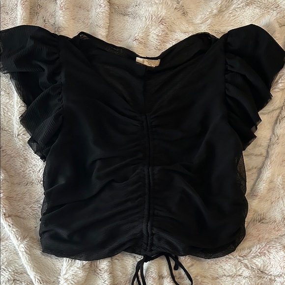 H&M Tops - H&M Black Ruched Blouse